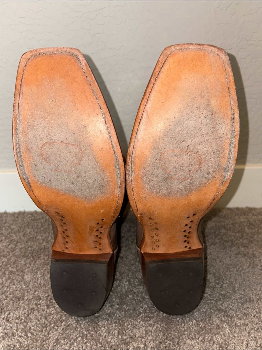 Nocona Mens Legacy Square Toe Vintage Cowboy Boots Western Boots MD2711 9 D - Picture 7 of 11